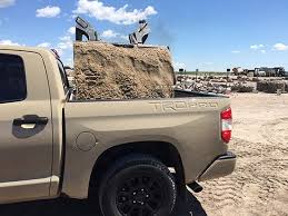 Research the 2021 toyota tundra with our expert reviews and ratings. 2016 Toyota Tundra Trd Pro Landscaping Test With Sand Mulch Tundra Headquarters Blog