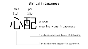 Shinpai is the Japanese word for 'worry', explained