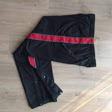 Nike Nike Track Pants Button Tear Away Black Red Stripe Men S L Grailed