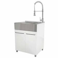 Transform 28 In Laundry Cabinet With Stainless Steel Sink Pull Down Faucet In 2020 Laundry Cabinets Stainless Steel Sinks Sink