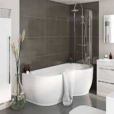 Maine Right Handed P Shaped Shower Bath With 6mm Shower Screen Small Bathroom With Shower Shower Bath Shower Tub