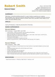 general helper resume samples qwikresume