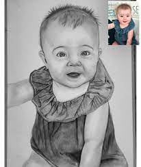 No screenshots or pics where the i've noticed that since i've gotten to college, my pens/pencils have stopped disappearing on me. Baby Pencil Drawing Photo To Painting Custom Portrait Sketch Artist
