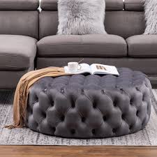 Today, ottomans have evolved into functional coffee tables. Large Chesterfield Round Coffee Table Plush Velvet Tufted Pouffe Stool 100cm Ebay