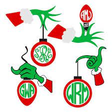 Download Grinch Hands Christmas Monogram Christmas Svg