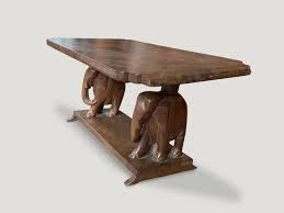 Iconic coffee table square 50''. Antique African Elephant Base Coffee Table 34jl Andrianna Shamaris