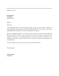 It is used to determine the best candidate to fill a specific role within the company. Application Letter For Applying As A Casual Employee Labour Business