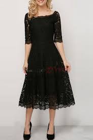 2019 Spring Dressy Black Mid Calf Dresses Free Shipping Free Shipping Eyelash Lace Dress Trendy Dresses Dress Brokat