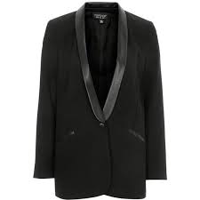 Women S Topshop Faux Leather Lapel Blazer 120 Liked On Polyvore Featuring Outerwear Jackets Blazers Vegan Lea Topshop Jacket Blazer Fake Leather Jacket