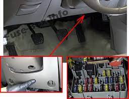 A/t gear position indicator panel light, audio remote switch, audio switch panel, audio unit, cigarette lighter light, console box light, cruise control combination switch, driver's climate control panel switch. Acura Rsx 2002 2003 2004 2005 2006 Fuse Box Location Fuse Box Acura Rsx Acura