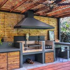 If you think that you got a plenty amount of lighting just because the kitchen is outside then what about the night? Outdoor Kitchen Ideas Get Our Best Ideas For Exterior Cooking Areas Including Enchanting Exterio Outdoor Kitchen Patio Outdoor Kitchen Design Backyard Patio