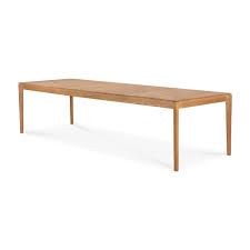 Teak rectangular wood outdoor dining table. Teak Bok Outdoor Dining Table