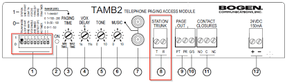 Bogen Tamb2 Overhead Paging System Configuration 8x8 Support
