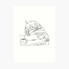 @mk.vartist_47this supposedly my part 2 on how to draw. Sleeping Anime Girl Art Prints Redbubble