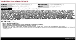 corporate sales manager job cover