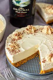 No Bake Irish Cream Cheesecake Recipe Happy Foods Tube Recipe Boozy Desserts Baileys Recipes Savoury Cake