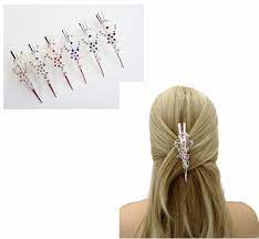 Crystal Concorde Hair Beak Clip Grip Flower Design Hair Jewellery Diamante Beak Clips Crystal Hair Accessories Hair Jewelry