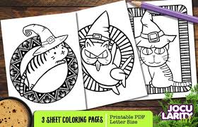 By best coloring pagesmarch 22nd 2018. Cute Kawaii Cat Halloween Coloring Pages Graphic By Jocularityart Creative Fabrica