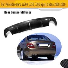C Class Rear Diffuser Carbon Fiber Rear Bumper Diffuser For For Mercedes Benz W204 C300 C350 Sport Sedan 08 10 Toy Car Auto Outdoor Power Equipment