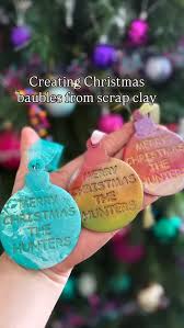 🎄This year I had a full tray of scrap clay left over from teaching in the kids classes and thought making these Christmas Baubles would be a wonderful keep-sake gift and a good way to use up the scrap ...