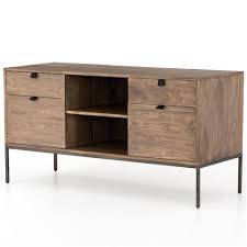 Are you interested in purchasing a high quality oak tv stand, oak table, or solid oak file cabinet? Theodore Industrial Loft Brown Wood Iron 4 Drawer Filing Cabinet Credenza Kathy Kuo Home
