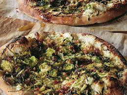 Arrange brussels sprouts, any loose leaves, bacon and garlic on the pan. Cook This Brussels Sprouts Pizza Carbonara From Modern Comfort Food National Post
