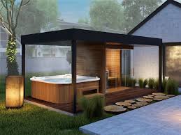 Garden Sauna Pr Garden Sauna Saunaim In 2020 Hot Tub Patio Hot Tub Gazebo Hot Tub Backyard