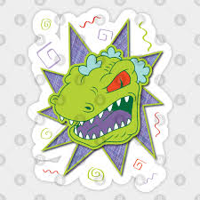Reptar Head Rugrats Sticker Teepublic Reptar streams live on twitch! reptar head