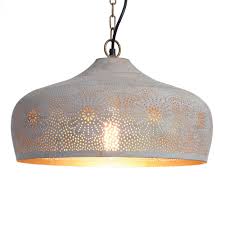 Gray Pierced Floral Metal Dome Pendant Lamp By World Market Dome Pendant Lamps Pendant Lamp Affordable Pendant Lighting