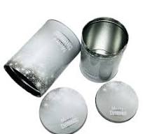 Factory Custom Tinplate Christmas Packaging Cylindrical Shape Metal Storage  Container Coffee Tea Tin Can