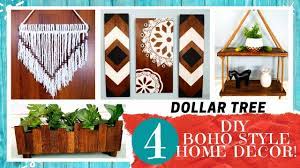 Diy Boho Style Home Decor 4 Dollar Tree Bohemian Projects Scrap Wood Challenge Collab 2020 Youtube Boho Diy Diy Boho Decor Dollar Tree Diy