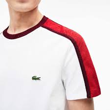 Au slip, notre marcel, on l'aime. Lacoste Men S Made In France Tech Pique T Shirt In White Red Bordeaux Modesens