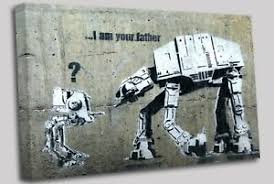 'the task of the family of god is to take the father's we live in an increasingly fatherless society. Star Wars I Am Your Father New Banksy Canvas Wall Art Picture Print Ebay