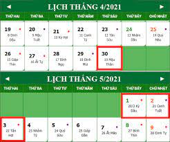 Thông báo (lịch nghỉ lễ giải phóng miền nam 30/4 và quốc tế lao động 1/5). Lá»‹ch Nghá»‰ Giá»— Tá»• 30 4 1 5 Va Cac Ngay Lá»… Táº¿t NÄƒm 2021 Chinh Thá»©c