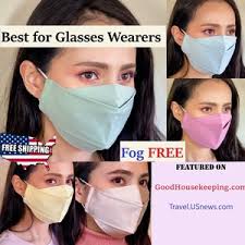 Fitted Fog Free Washable Mask for Glasses Wearers