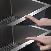 Mensarjor 32 Inch Undermount With Nano Ceramic Plating Fully Coating Kitchen Sink 16 Gauge Single Bowl Stainless Steel Handmade Kitchen Sink Amazon Com