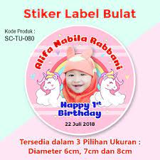 10 contoh undangan ulang tahun anak terlucu ini bisa jadi 10. Stiker Label Ulang Tahun Anak Sticker Tumpeng Mini Souvenir Twin Unicorn Shopee Indonesia