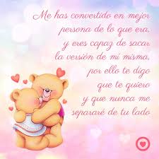 Postal De Ositos Con Corazones Y Frase De Amor Larga Amor De Pareja Frases Frases De Amor Frases