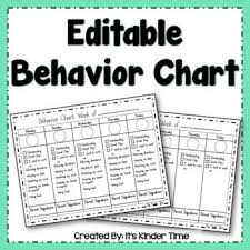 Editable Behavior Chart Forms Behaviour Chart Behavior