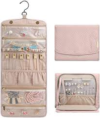 Amazon Com Bagsmart Travel Jewelry Organizer Roll Foldable Jewelry Case For Journe Jewelry Roll Travel Travel Jewelry Organizer Travel Jewelry Organizer Rolls