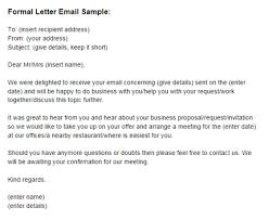 Formal Letter Email Sample Formal Email Letter Template