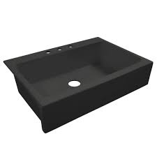 Installation can be tricky as cabinets may have to how do you know which farmhouse sink is right for you? Josephine Fireclay Drop In Kitchen Sink In Matte Black By Sinkology