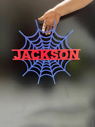 Buy Custom Superhero Spider Name Sign,spider Web Name Sign,superhero Name  Wall Art,birthday Decor,kids Christmas Gift,baby Door Hanger Gifts Online  in India