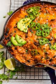Learn how to make our delicious easy skillet chicken parmesan recipe with our simple and easy to follow step by step preparation and cooking directions. Chicken Enchilada Skillet Easy Healthy Recipe Wellplated Com