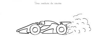 Des coloriages de voitures à faire en ligne directement sur l'ordinateur très facile à colorier pour les jeunes enfants. Coloriage Une Voiture De Course Facile Dessin Gratuit A Imprimer