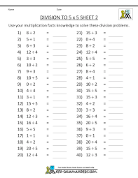 There are total 64 quizzes and each quiz has 25 questions. Printable Division Worksheets 3rd Grade