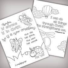 Can i really do all things through christ? Free Set Of 5 Bible Memory Verse Coloring Pages For Kids By Buhbay