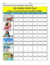 healthy habits chart