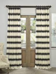 Accentuate the rooms in your home with curtains, which come in a variety of colors, styles, and lengths. Tyler Black Cream Horizontal Stripe Jacquard Curtain Striped Curtains Horizontal Striped Curtains Stripe Curtains Living Room
