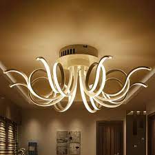 Octopus Flush Light Fixture Contemporary Acrylic 8 Lights Living Room Led Ceiling Mount Light F Flush Light Fixture Flush Lighting Ceiling Mount Light Fixtures